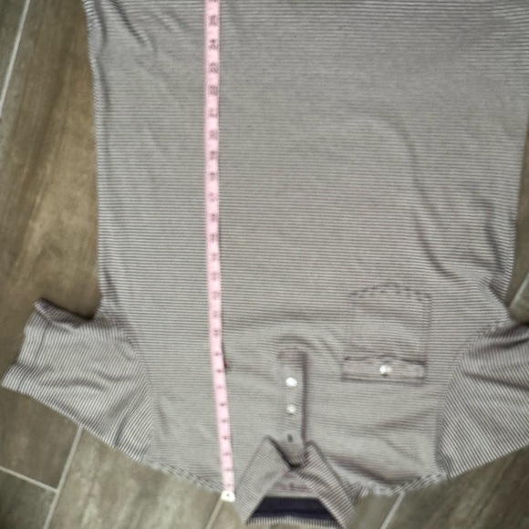 Southern Proper Gray Striped Polo - Picture 7 of 10
